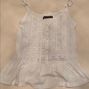 White embroidered tank top